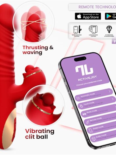 Ascen Vibrador con Thrusting y Waving y APP USB Magnético