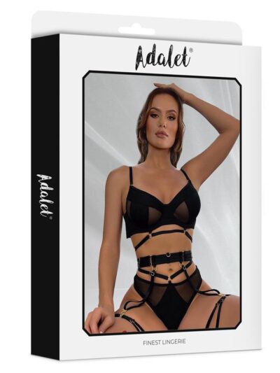 Ellie Set Sujetador, Tanga, Liguero y Ligas