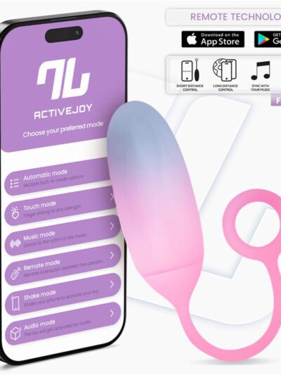 Huevo Silicona Doble Capa con APP Azul/Rosa