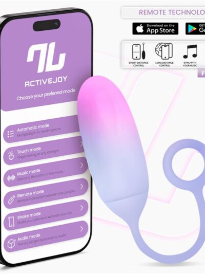 Huevo Silicona Doble Capa con APP Rosa/Azul