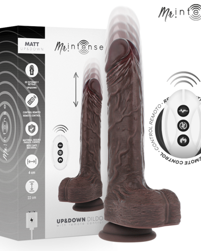 MR INTENSE - MATT Dildo realístico multifunción con vibración Up and Down con control remoto 22 x 4 cm