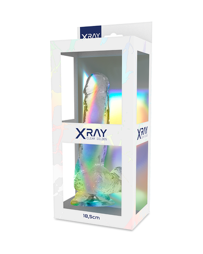 X RAY - Dildo realista transparente 18.5 x 3.8 cm