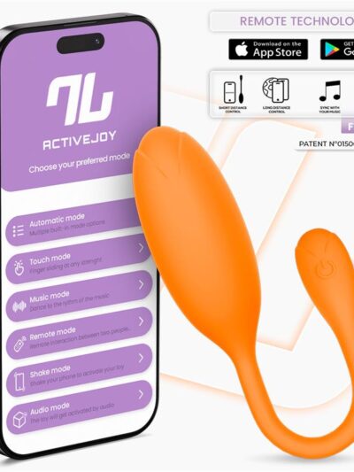 Logan Huevo Vibrador con APP Silicona Unibody Naranja