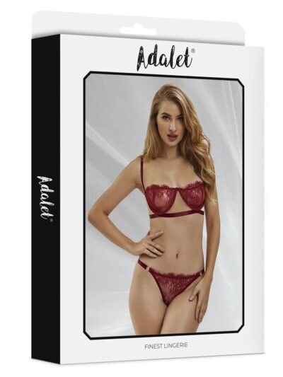 Mia Set Sujetador y Tanga de Encaje Burgundy