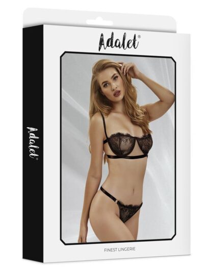 Mia Set Sujetador y Tanga de Encaje Negro