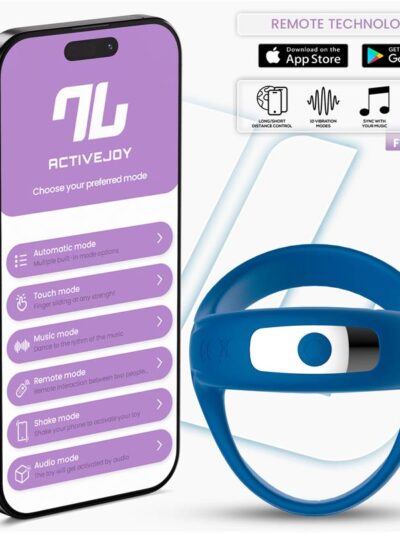 Rank Anillo Vibrador con App Azul