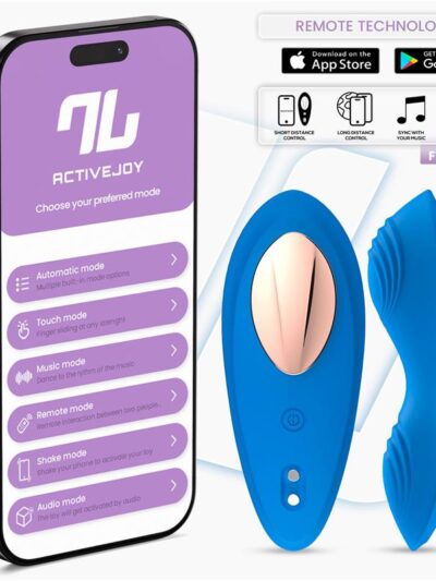 Vibrador de Braguita con APP Silicona Azul