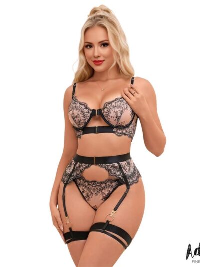 Ximena Set de 4 Piezas con Liguero