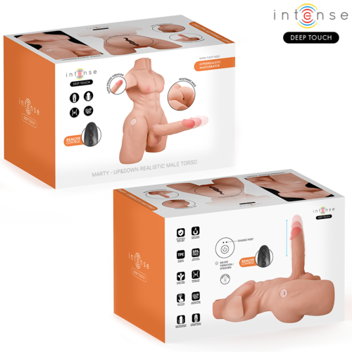 INTENSE DEEP TOUCH - MARTY Torso con ano y dildo realístico con empuje y vibración control remoto