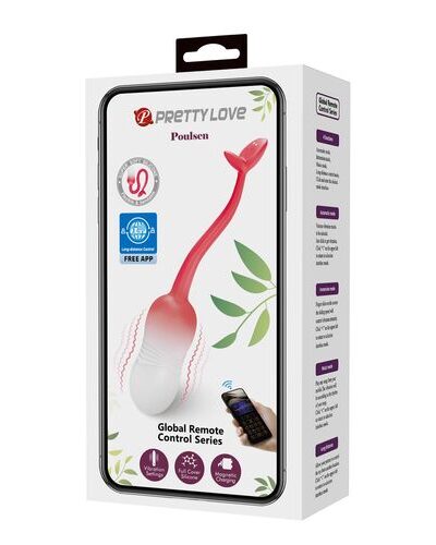 PRETTY LOVE - HUEVO VIBRADOR PULSEN CONTROL APP 12 FUNCIONES RECARGABLE USB ROSA